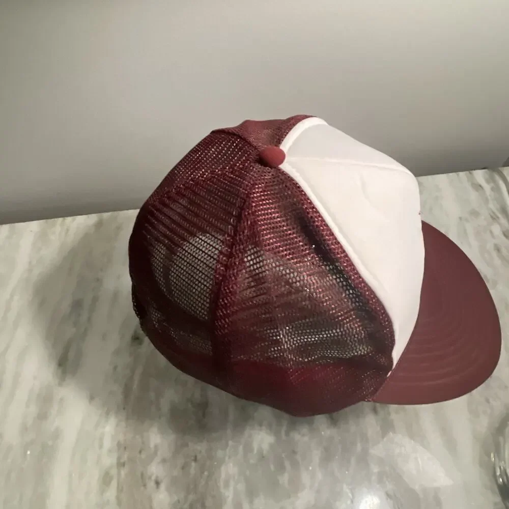 Excel Fabrication Trucker SnapBack Cap Maroon OS Adjustable Nissin